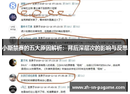 小斯禁赛的五大原因解析：背后深层次的影响与反思